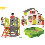Smoby Set preliezačka Multi-Activity Tower na šplhanie so šmykľavkou+domček Priateľov s kuchynkou a pieskoviskom SM840201-4 – Zboží Mobilmania