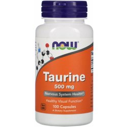 Now Foods Taurin 500 mg 100 kapslí