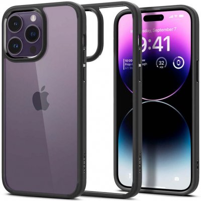 Pouzdro Spigen Crystal Hybrid iPhone 14 Pro matte černé – Zboží Mobilmania