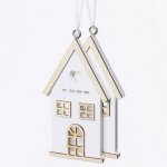 ZÁVES DOM DREVO S/2 BIELY+NATUR 4,9x9x0,7CM – Hledejceny.cz