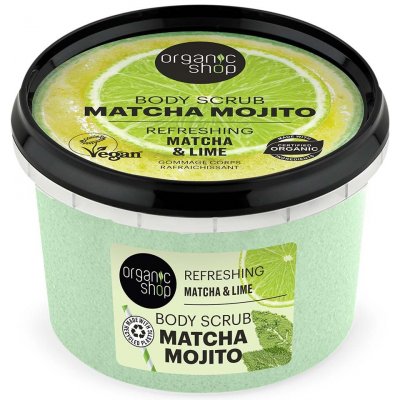 Organic Shop tělový peeling Matcha Mojito Matcha a limetka 250 ml – Sleviste.cz