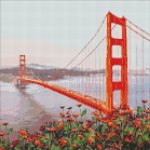 Ideyka Diamantové malování Most Golden Gate v San Franciscu 40 х 40 cm – Zboží Mobilmania