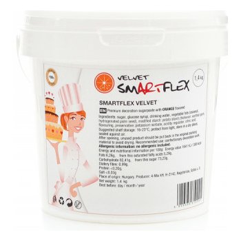 Smartflex 1329 velvet pomeranč Potahovací hmota 1,4 kg