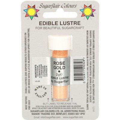 Sugarflair Colours Jedlá prachová barva perleťová zlatorůžová Rose Gold 2 g – Zboží Mobilmania