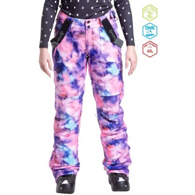 Meatfly Foxy Pants dámské zimní kalhoty na lyže/snowboard Peach Aquarel 23/24 – Sleviste.cz