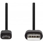 Nedis CCGL60500BK10 USB 2.0 na micro B, USB 2.0, zástrčka A, zástrčka micro B, kulatý, 1m, černý – Zbozi.Blesk.cz