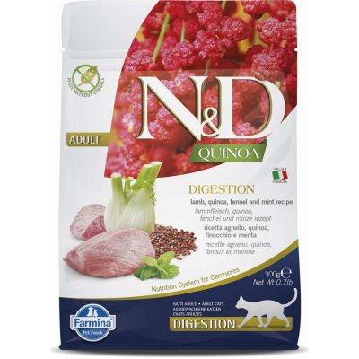 N&D GF Cat Adult Quinoa Digestion Lamb 0,3 kg – Hledejceny.cz
