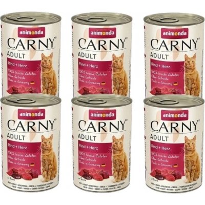 Animonda Cat Carny Adulthovězí a srdce 6 x 400 g – Hledejceny.cz