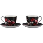Home Elements Šálky s podšálky Máky černé 2 x 250 ml – Sleviste.cz