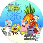 Jedlý tisk SPONGEBOB ● materiál: JEDLÝ PAPÍR Ⓜ️, ● velikost: průměr 12 cm ☝ – Hledejceny.cz