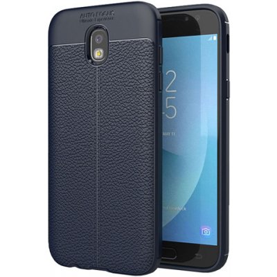 Pouzdro Litchi Pattern Flexibilní TPU Samsung Galaxy J3 2017 J330 modré