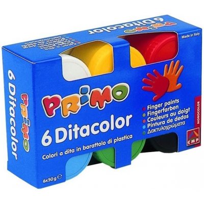 Primo Barvy prstové 6×50 ml v kelímku – Zboží Mobilmania