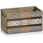 ZELLER Dekorativní dřevěná krabice MOSAIC 24 x 14 x 13,5 cm – Zboží Dáma