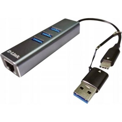 D-Link USB-C/USB to Gigabit Ethernet Adapter with 3 USB 3.0 Ports DUB-2332 – Zbozi.Blesk.cz