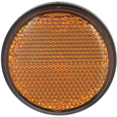Odrazka kulatá, Q-TECH (oranžová, průměr 60 mm) | Zboží Auto