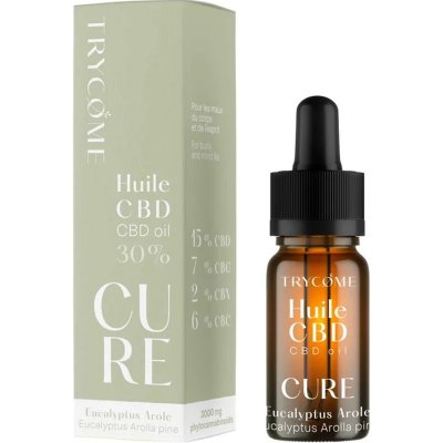 Trycome Cure Broad Spectrum CBD olej 15%, CBG 7%, CBN 2 %, CBC 6 %, 3000 mg, 10 ml – Zbozi.Blesk.cz