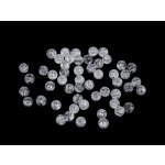 Stoklasa Křišťál praskaný syntetický, minerální korálky Ø4 mm Balení: 50 ks, Varianta: 1 křišťál 1 křišťál – Zboží Dáma