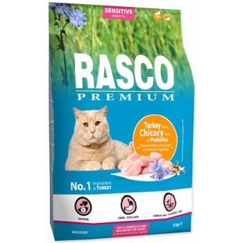Rasco Premium Cat Sensitive Turkey Chicory Root Lactic acid bacteria 2 kg