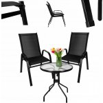 Gardlov 23461 Balkonový set stůl + 2 židle černý – Zboží Dáma