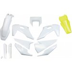 UFO kompletní sada plastů (FULL KIT) s kryty tlumičů HUSQVARNA TX / TE 125 / 150 / 250 / 300 20-22, FE 250 / 350 / 450 / 501 20-23 barva OEM bílá + žlutý blatník zadní | Zboží Auto