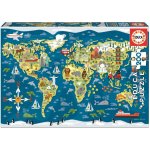 Educa Mapa světa 200 dílků – Hledejceny.cz