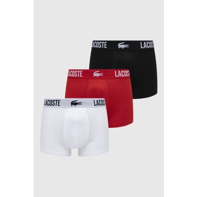 Lacoste Branded Jersey Trunk 3P black/red/white – Zboží Mobilmania