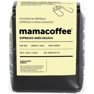 Mamacoffee Espresso směs Dejavu Mletá 250 g