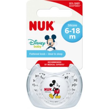 Nuk silikon Mickey Mouse červená