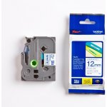 Páska Brother TZE-233, 12mm, bílá/modrá, laminovaná, délka 8m – Zboží Živě