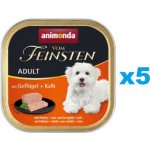 Animonda Vom Feinsten Classic Adult Dog drůbeží & telecí 5 x 150 g – Hledejceny.cz