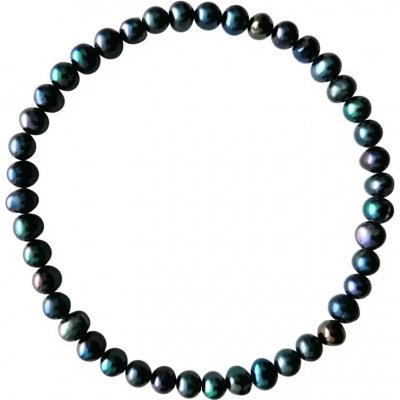 1patro z pravých sladkovodních perel NARMIN015 perla černá
