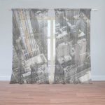Sablio Záclony Pohled z mrakodrapu: 2ks 150x250cm – Hledejceny.cz