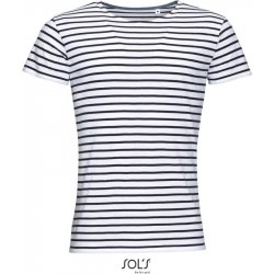 SOL's Collection tričko Miles Men pruhované pánské COT-25139890801 bílá/navy