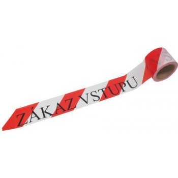 Toptrade Výstražná páska 75 mm x 100 m červeno-bílá Zákaz vstupu