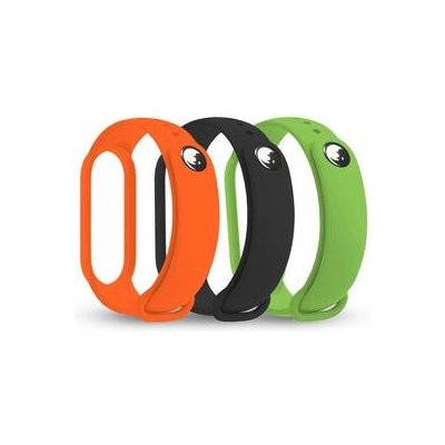 RhinoTech 3-pack řemínků pro Xiaomi Smart Band 7 černá, oranžová, zelená RTACC238 – Zboží Živě