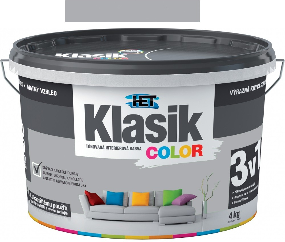 Het Klasik Color - KC 147 šedý břidlicový 4 kg