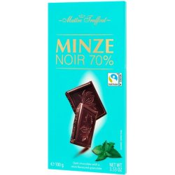 Maitre Truffout hořká čokoláda 70% s příchutí máty 100 g