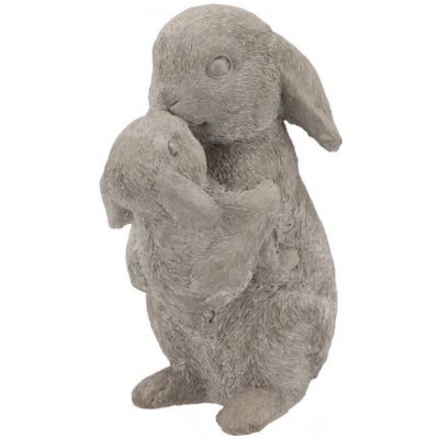 Šedá antik cementová dekorace králíčci Hugging Rabbit 17*12*25 cm – Hledejceny.cz
