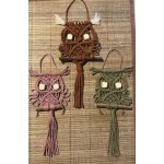 Brož SOVA 4 růžová malinová – Zboží Dáma