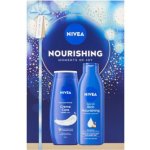 Nivea Nourishing Moments of Joy Nivea Creme Care pečující sprchový gel 250 ml + Nivea Body Milk výživné tělové mléko 250 ml kosmetická sada – Sleviste.cz