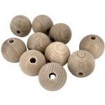 Dřevěné korálky O 30 mm 10 ks – Zbozi.Blesk.cz