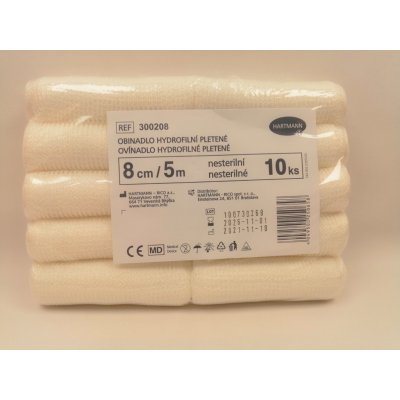 Hartmann Obin. hydrofil.pletené nesterilní 8cm x 5m 10 ks – Zbozi.Blesk.cz