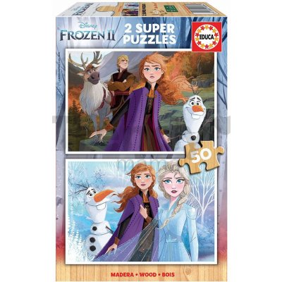 Educa Drevené pre deti Frozen 2 x 50 dílků – Zboží Mobilmania