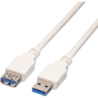 Value 11.99.8977 prodlužovací, USB 3.0 A(M) - USB 3.0 A(F), 0,8m, bílý – Zbozi.Blesk.cz