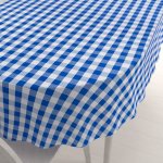 Biante Teflonový oválný ubrus TF-070 Modro-bílá kostka 140x180cm – Hledejceny.cz