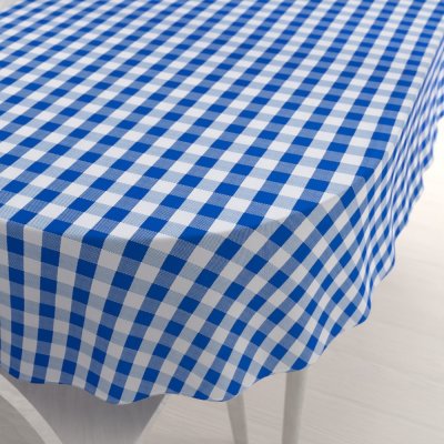 Biante Teflonový oválný ubrus TF-070 Modro-bílá kostka 140x180cm – Hledejceny.cz