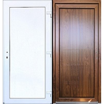 Smart WDS Vchodové dveře Agata Plné pravé Zlatý dub/Bílá 88 x 198 cm – Zboží Mobilmania