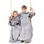 DecoKing Dětská deka s rukávy Lazy šedá – Sleviste.cz