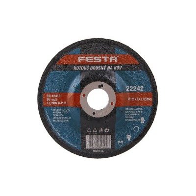 Kotouč brusný FESTA na kov 125x6.4x22.2mm - 22242 – Sleviste.cz