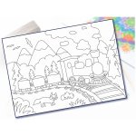 Radost v písku Šablona na pískování vláček v lese A4 210 x 297 mm – Hledejceny.cz